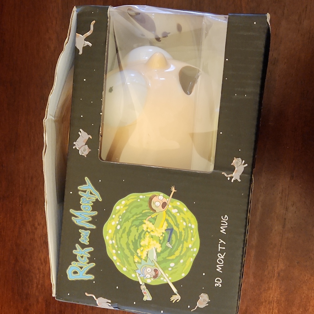 Rick and Morty 3D Morty-face sculpted ceramic mug In Box - Picture 2 of 11